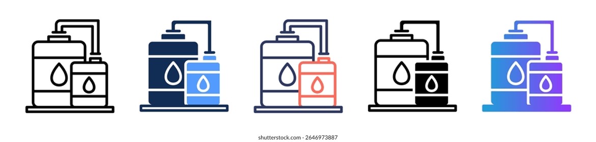 Storage Tank Icon Multiple Vector Illustration