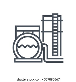 Storage tank icon suitable for info graphics, websites and print media and  interfaces. Line vector icon.