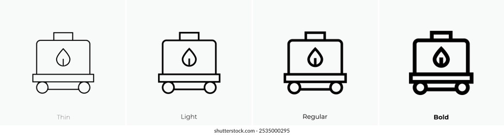 storage tank icon. Thin, Light Regular And Bold style design isolated on white background