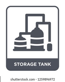 storage tank icon vector on white background, storage tank trendy filled icons from Industry collection, storage tank simple element illustration