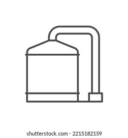 Storage tank line outline icon