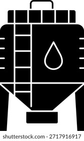Diseño de icono de Vector de línea de tanque de almacenamiento