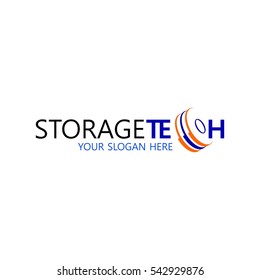 Storage Technology Modern Logo Design Vector