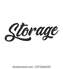 storage text on white background.