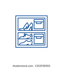 Storage of things line icon concept. Storage of things flat  vector symbol, sign, outline illustration.