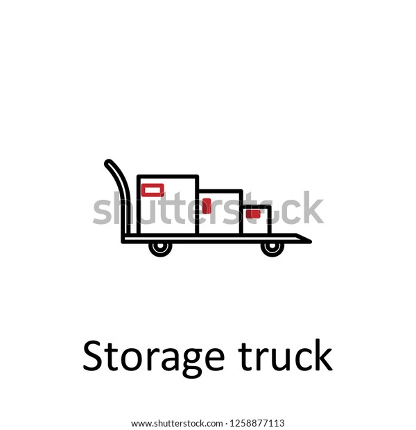 storage truck icon. Element of restaurant\
professional equipment. Thin line icon for website design and\
development, app development. Premium\
icon