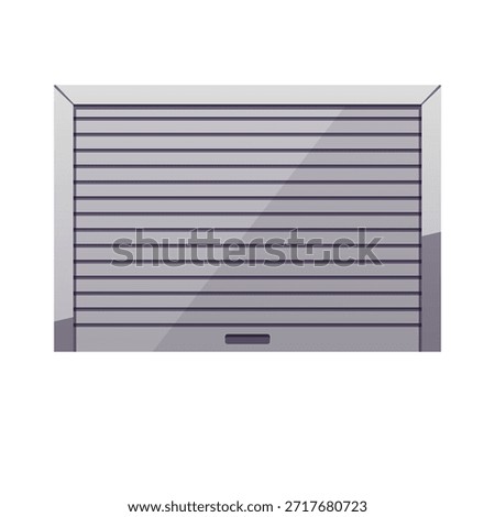 Storage unit rolling door vector isolated illustration
