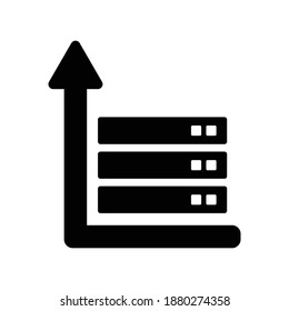 Storage upload icon.connection,server (vector illustration)