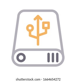 storage vector color line icon 