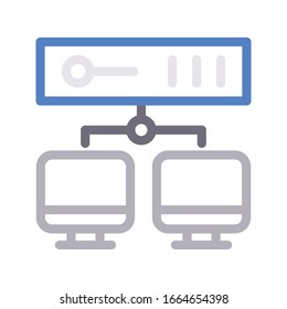 storage vector color line icon 