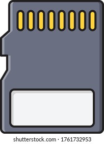 storage vector flat color icon 