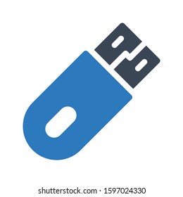 storage vector glyph color icon 