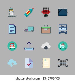 storage vector icon set