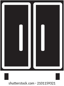 Storage wardrobe icon. Outline storage wardrobe vector icon for web design.eps