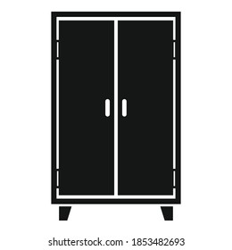 Storage wardrobe icon. Simple illustration of storage wardrobe vector icon for web design isolated on white background
