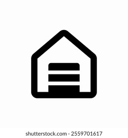 storage warehouse garage icon sign vector