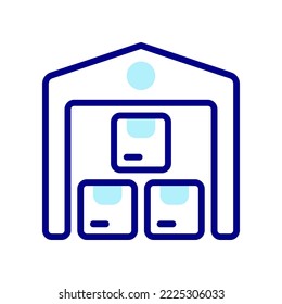 icono del almacén de almacenamiento, para almacenar el stock de mercancías.