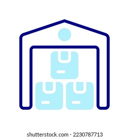 storage warehouse icon, to store the stock of goods.