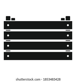 Storage wood box icon. Simple illustration of storage wood box vector icon for web design isolated on white background