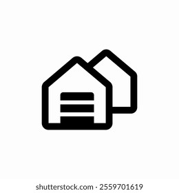 storages warehouses garages icon sign vector