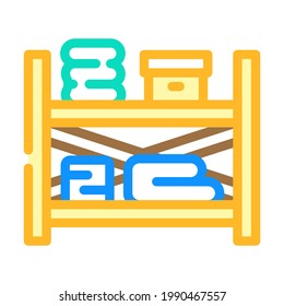 storaging design shelves color icon vector. storaging design shelves sign. isolated symbol illustration