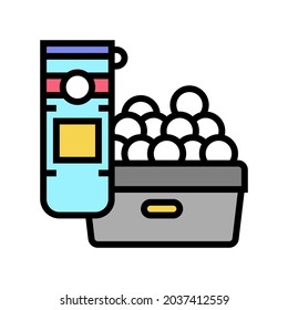 storaging golf balls color icon vector. storaging golf balls sign. isolated symbol illustration