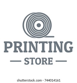 Store 3d printing logo. Simple illustration of store 3d printing vector logo for web