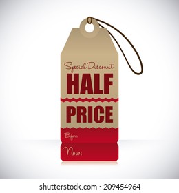 store ad over gray background vector illustration