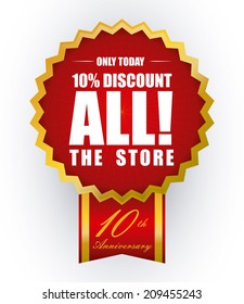 store ad over white background vector illustration