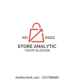 store analytic logo design template vector