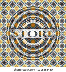 Store arabesque style emblem. arabic decoration.