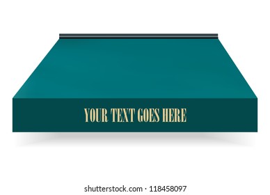 store awning in green color with drop shadow svg
