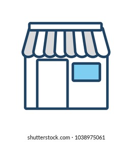 store with awning  vector illustration