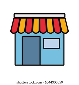  store  with awning  vector illustration