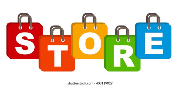 Store Bag Concept of Discount. Vector Illustration EPS10