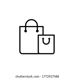 símbolo vectorial del icono de la bolsa de almacenamiento