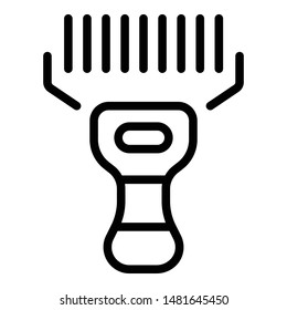 Store barcode scanner icon. Outline store barcode scanner vector icon for web design isolated on white background