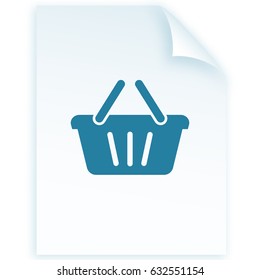 Store basket vector icon