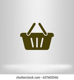Store basket vector icon