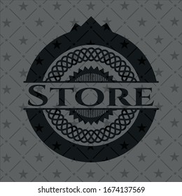 Tarjeta negra de la tienda. Ilustración vectorial. Detallado.