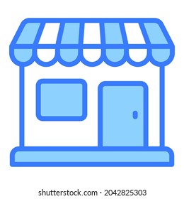 Store blue line icon, Black Friday glyph style store or market shopping commerce, shop sale icon design..