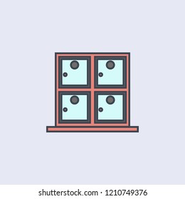 store box colored outline icon. One of the collection icons for websites, web design, mobile app