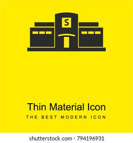 Store bright yellow material minimal icon or logo design