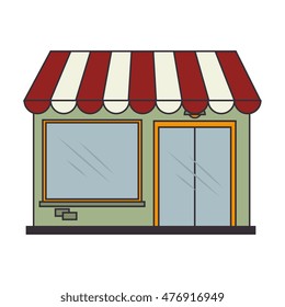 store building buy isolated