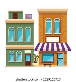 store building cartoon