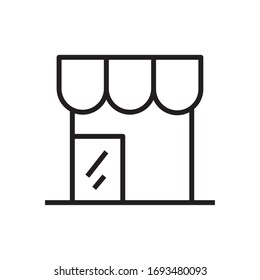 diseño vectorial del estilo de línea de fachada de construcción