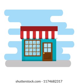 store building facade scene