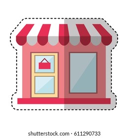 store building front isolated icon vector illustration design