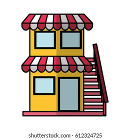 store building front isolated icon