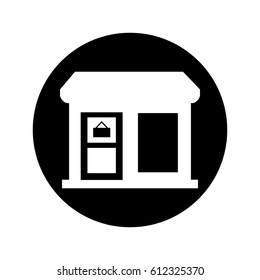 store building front isolated icon